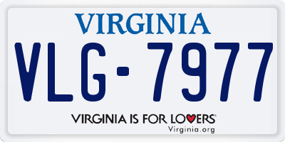 VA license plate VLG7977