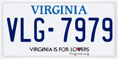 VA license plate VLG7979