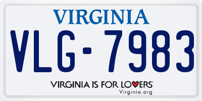 VA license plate VLG7983
