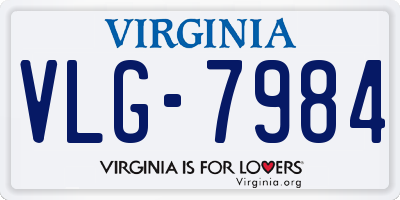 VA license plate VLG7984