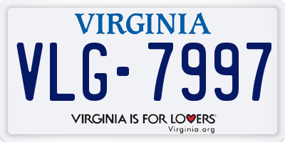 VA license plate VLG7997