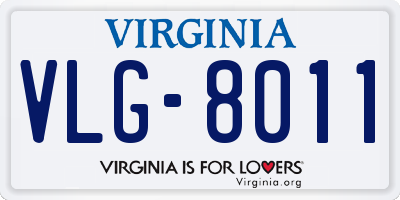 VA license plate VLG8011
