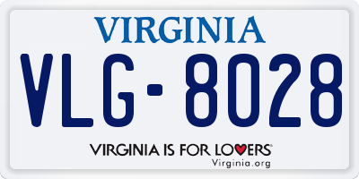 VA license plate VLG8028