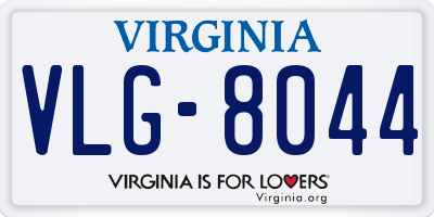 VA license plate VLG8044