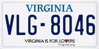 VA license plate VLG8046