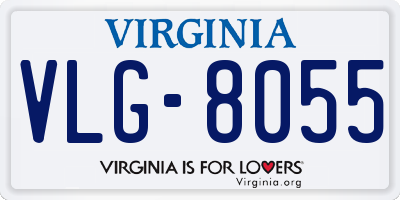 VA license plate VLG8055
