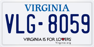 VA license plate VLG8059
