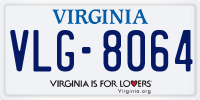 VA license plate VLG8064