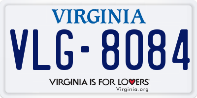VA license plate VLG8084