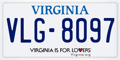 VA license plate VLG8097