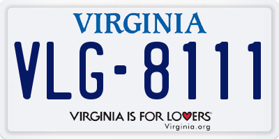 VA license plate VLG8111