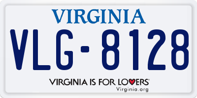 VA license plate VLG8128