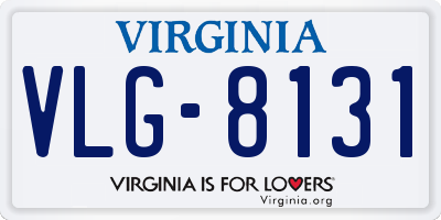VA license plate VLG8131