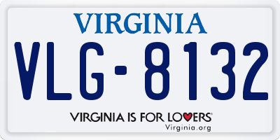 VA license plate VLG8132