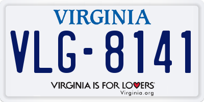 VA license plate VLG8141