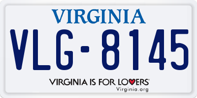 VA license plate VLG8145