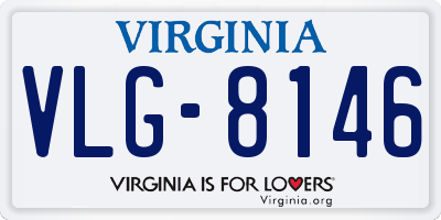VA license plate VLG8146