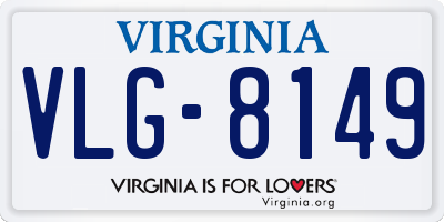 VA license plate VLG8149
