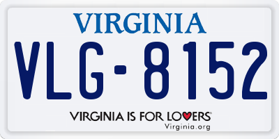 VA license plate VLG8152