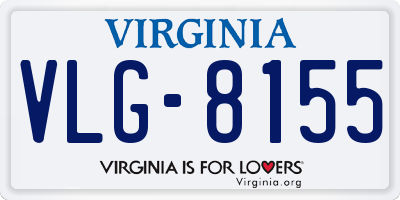 VA license plate VLG8155