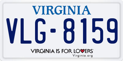 VA license plate VLG8159
