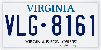 VA license plate VLG8161