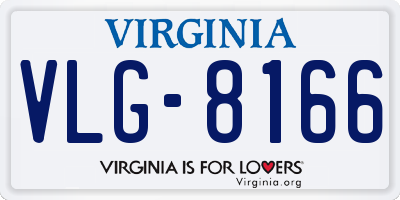 VA license plate VLG8166