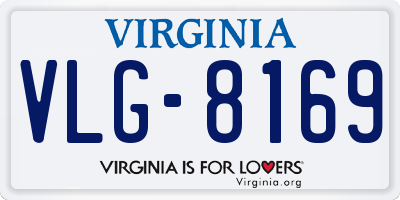 VA license plate VLG8169