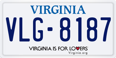 VA license plate VLG8187