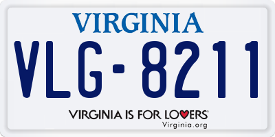 VA license plate VLG8211