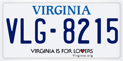VA license plate VLG8215