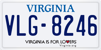 VA license plate VLG8246