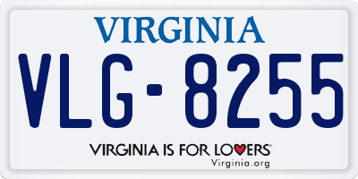 VA license plate VLG8255