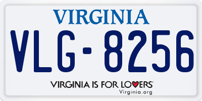 VA license plate VLG8256