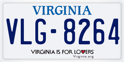 VA license plate VLG8264