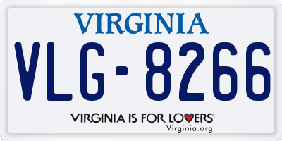 VA license plate VLG8266