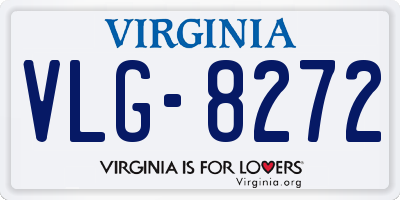 VA license plate VLG8272