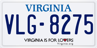 VA license plate VLG8275