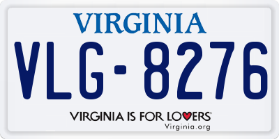 VA license plate VLG8276