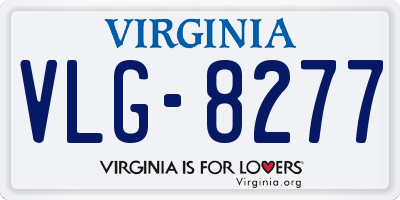 VA license plate VLG8277
