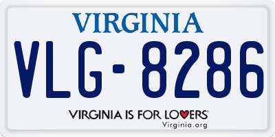 VA license plate VLG8286