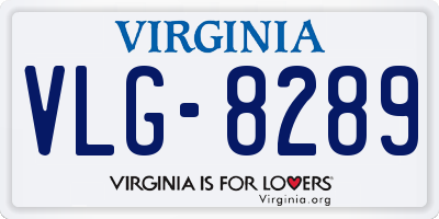 VA license plate VLG8289