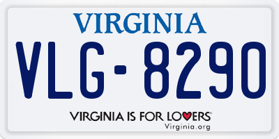 VA license plate VLG8290