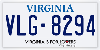 VA license plate VLG8294