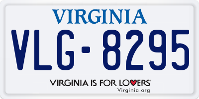 VA license plate VLG8295