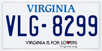 VA license plate VLG8299