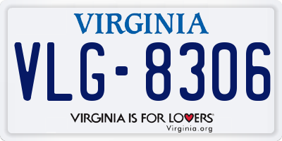 VA license plate VLG8306