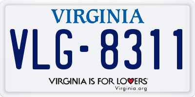 VA license plate VLG8311