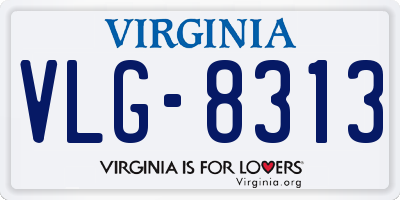 VA license plate VLG8313