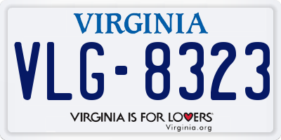 VA license plate VLG8323